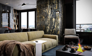 Venezia Stone Гранит Titanium Gold Слэбы 316x197