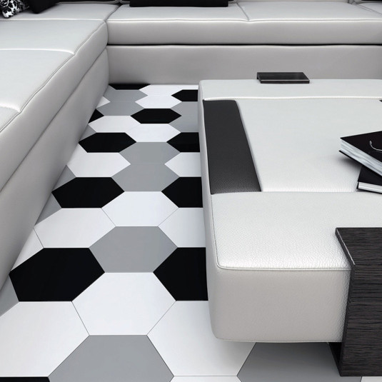 WOW Floor Tiles Trapezium Ash Grey Matt 9.8x23