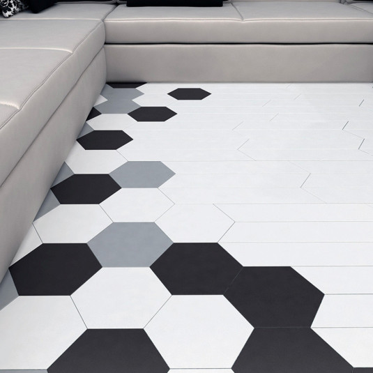 WOW Floor Tiles Trapezium Ash Grey Matt 9.8x23